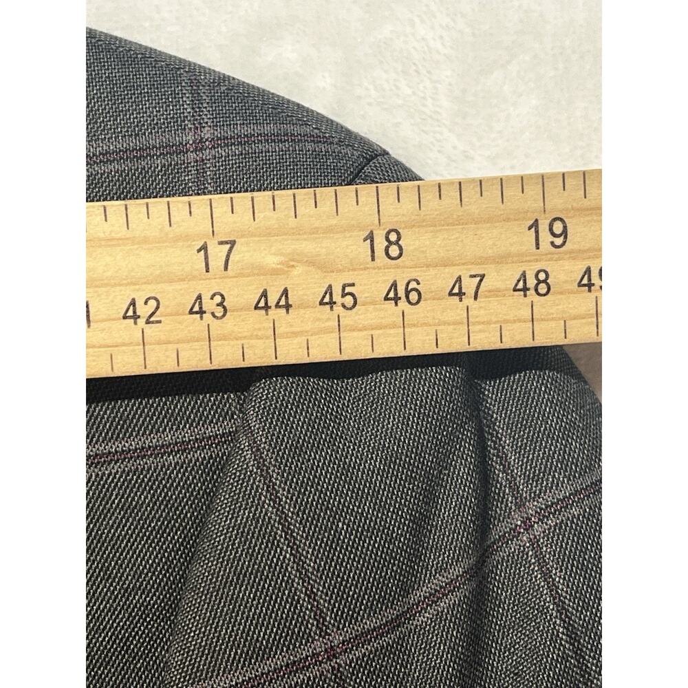 Sean John Mens 38R Gray Purple Plaid Casual Blazer Sport Coat Jacket - Picture 12 of 15